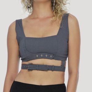 Psylo Fashion Solo Belted Crop Top